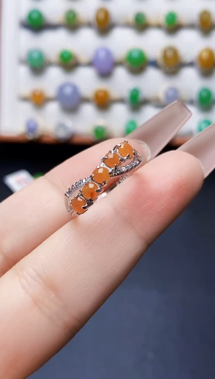 银S925镶嵌戒指翡翠1537