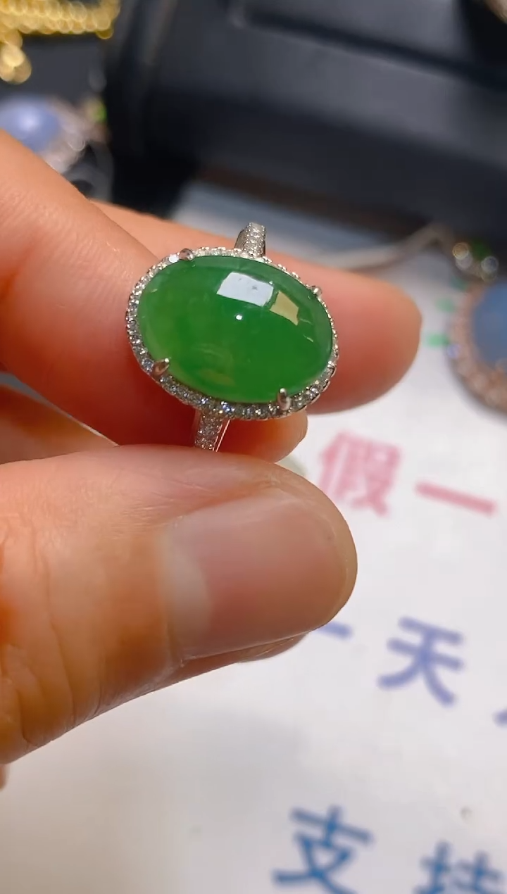 【闪购商品】翡翠耳饰银S925镶嵌天然A货翡翠1