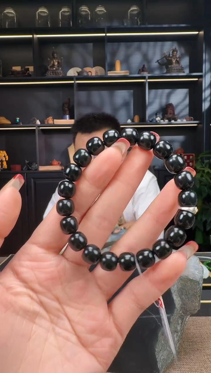 【闪购商品】和田玉1未镶嵌10mm塔青手串