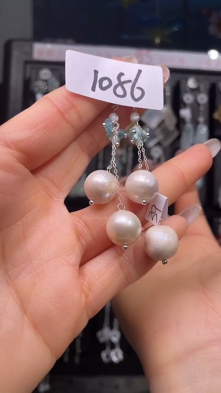 银S925镶嵌耳饰紫晶喜欢拍微瑕