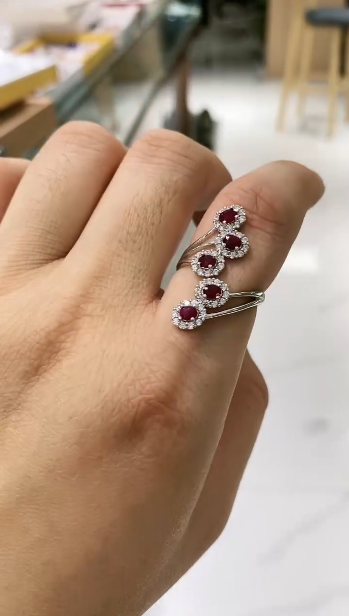 【闪购商品】红宝石戒指银S925镶嵌戒指