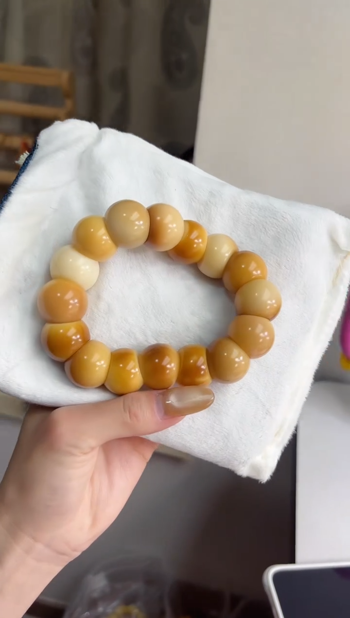 手串菩提根/象牙果沐l91紫美人玉化蒜瓣大肠21mm手串