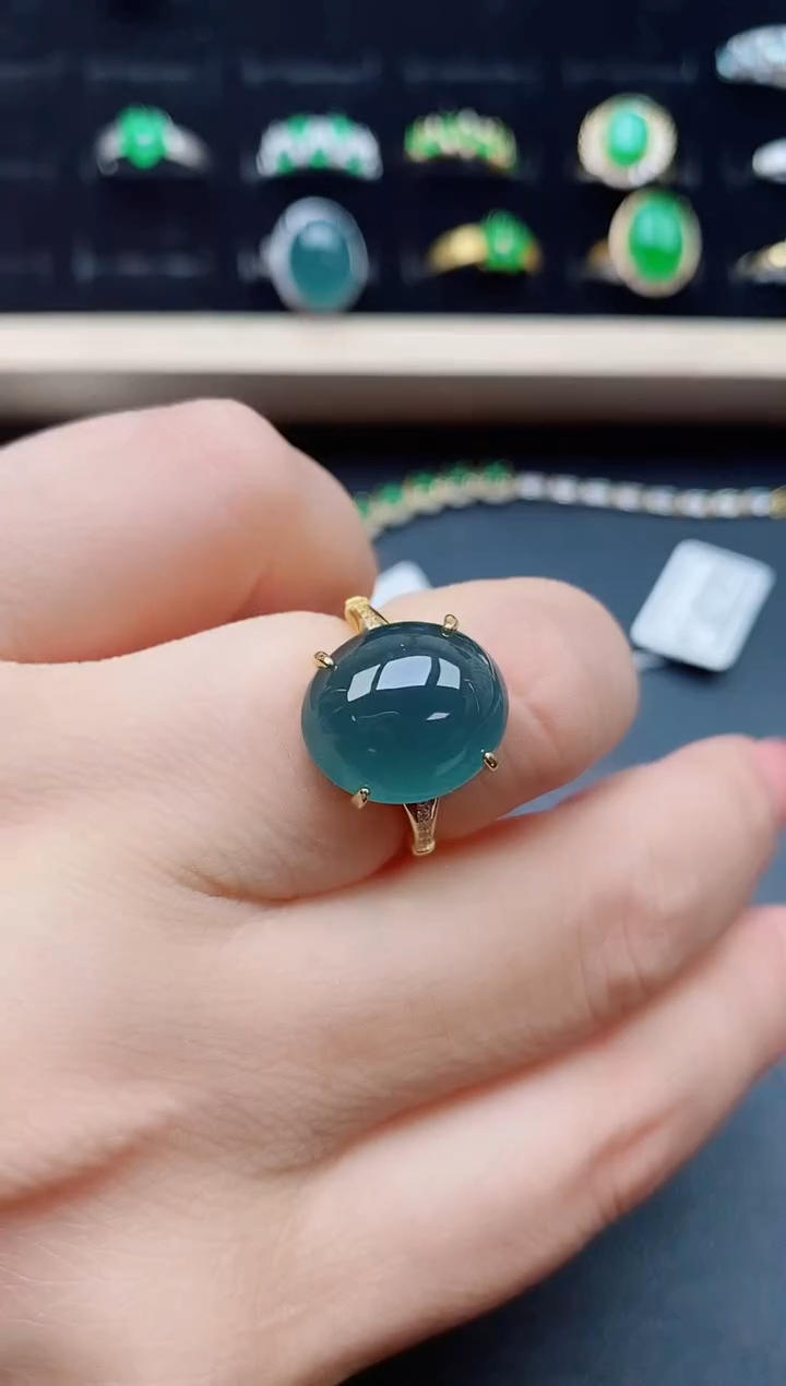 【闪购商品】翡翠戒指银S925镶嵌213312