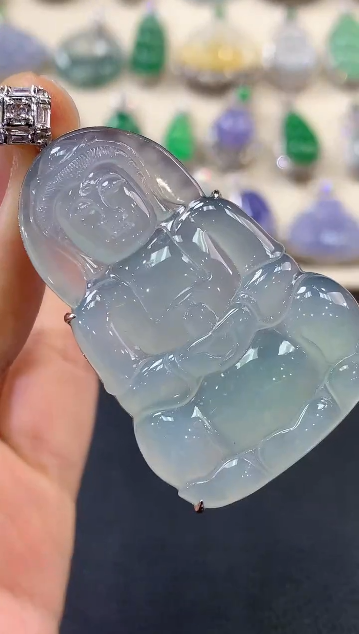 【闪购商品】翡翠吊坠(不含链)18K金镶嵌 C117