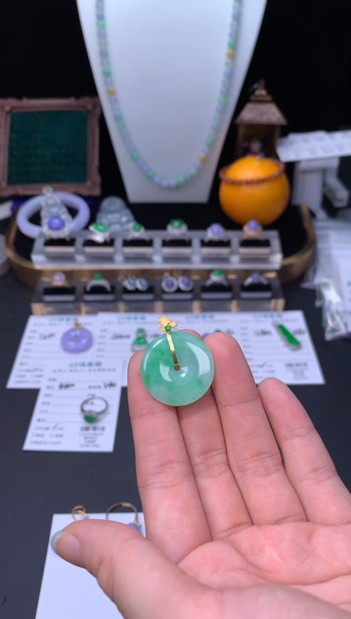 18K金镶嵌定制翡翠❤****️48小时鉴赏期 退货不扣服务费