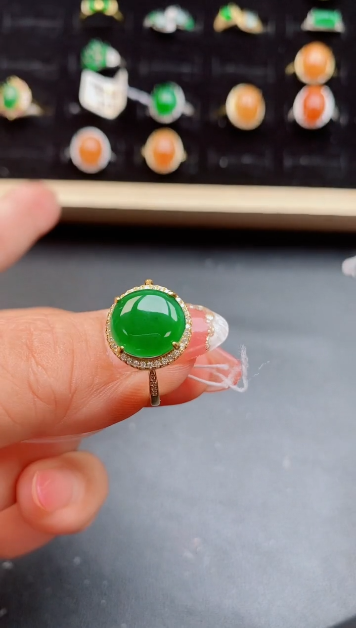 【闪购商品】翡翠戒指银S925镶嵌12121