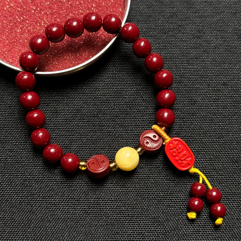 含辰砂工艺品  卡8红砂纳福手串E3-02