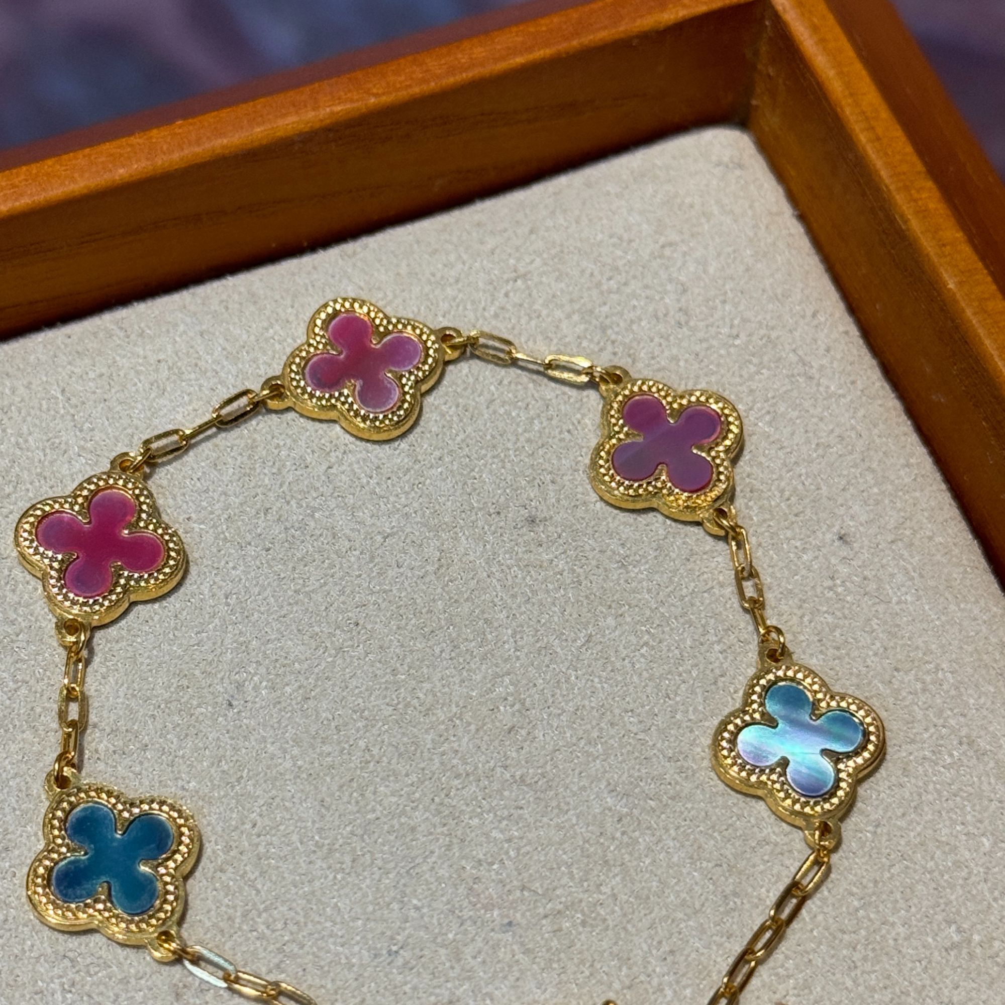 小飞专属Z【黄金螺钿五花手链】--足金999精工5手链（附加288）