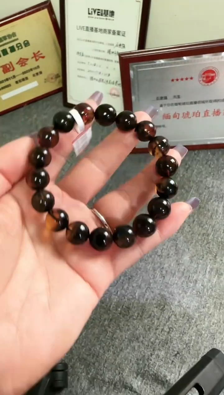 未镶嵌琥珀手串药珀手串12mm