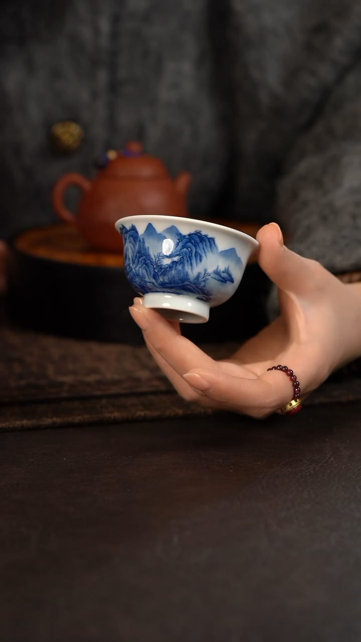 【闪购商品】杯970号 HLX陶瓷重工山水甄选小压手杯