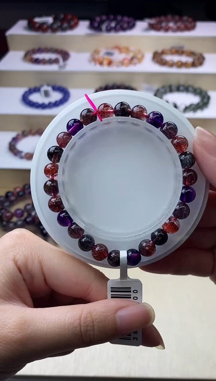 【闪购商品】水晶手链未镶嵌黑加仑超七单圈7m+