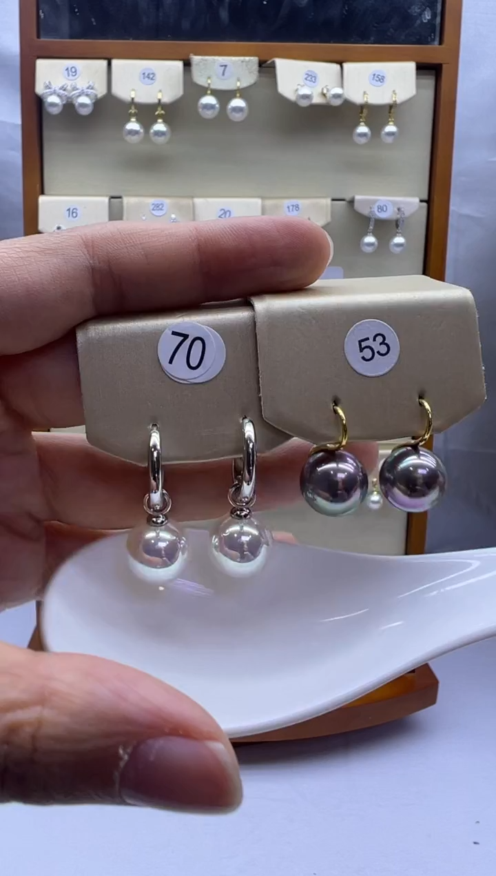 未镶嵌耳饰淡水珍珠53+70