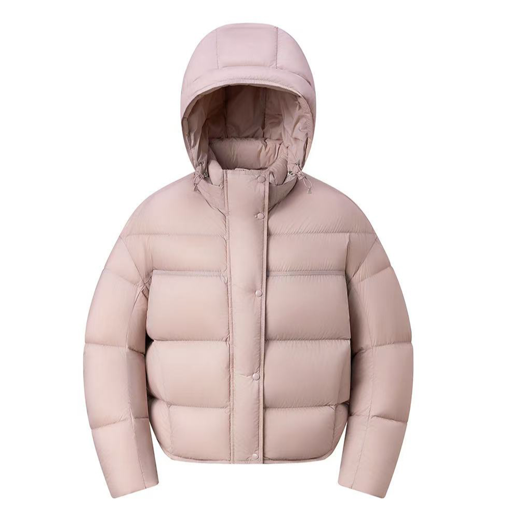 宝丫轻奢  女式时尚休闲蓬松保暖连帽面包羽绒服外套W186