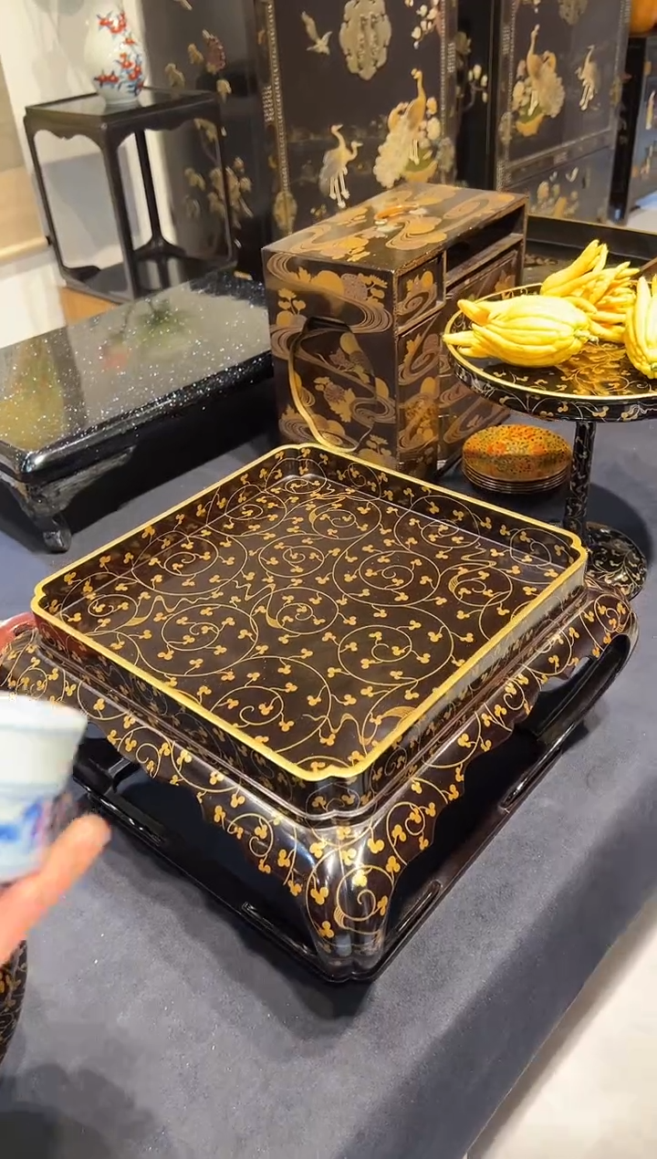 满金莳绘 茶台 大漆漆器大漆漆器