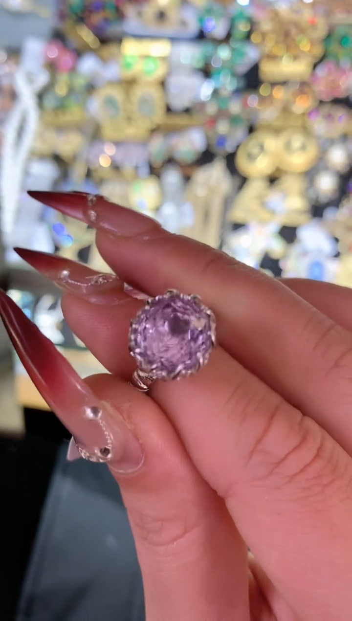 【闪购商品】水晶戒指银S925镶嵌楚楚中古珠宝甄选不退换