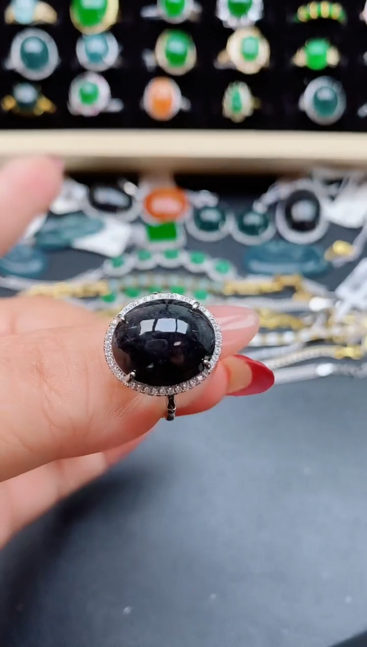 【闪购商品】翡翠戒指银S925镶嵌321321