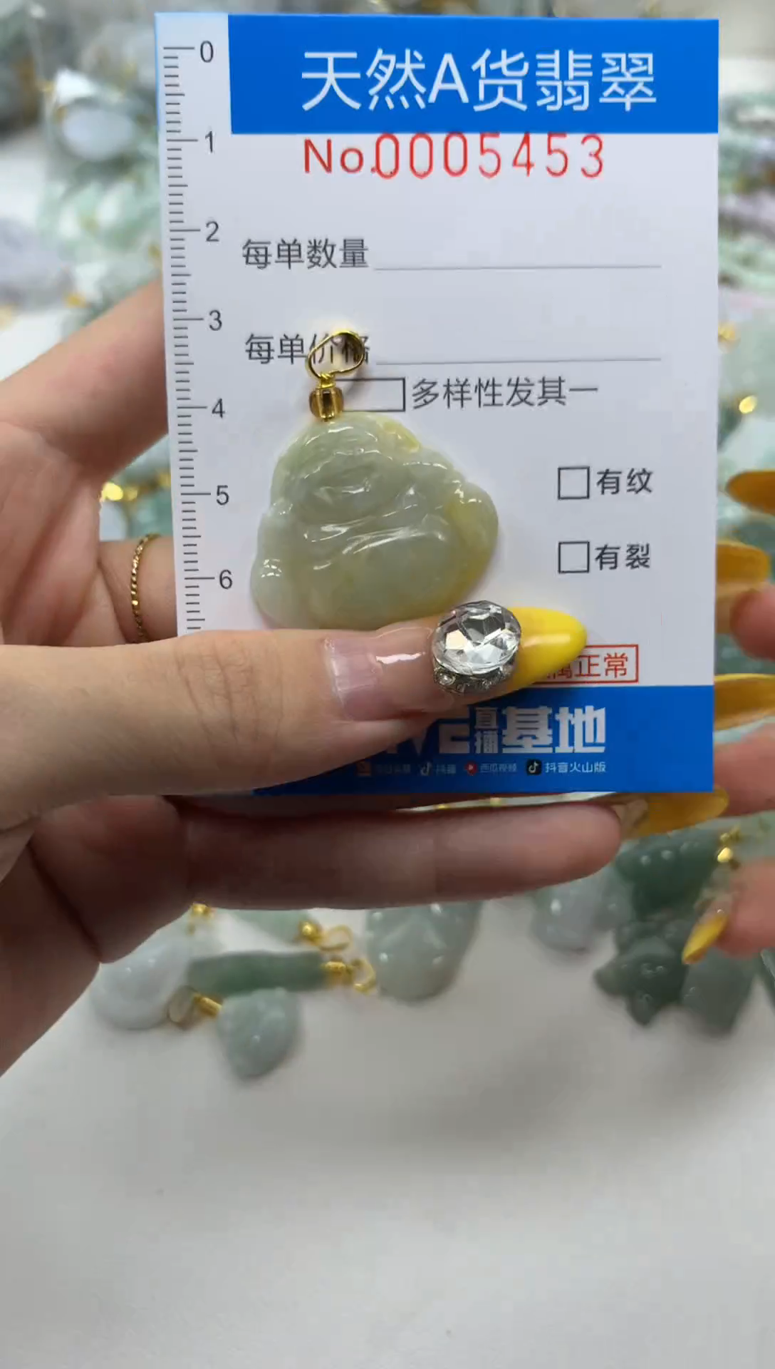 颈饰未镶嵌翡翠净货挂件-5453