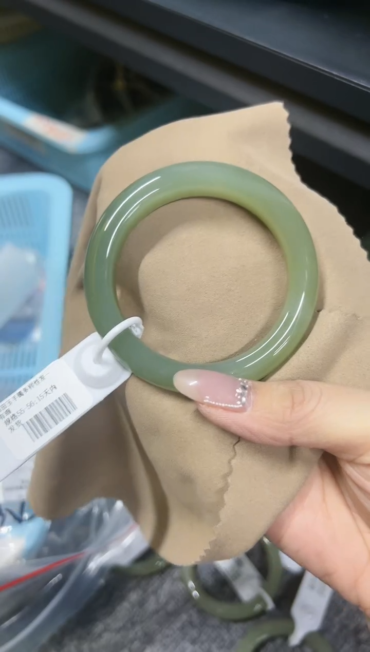 【闪购商品】和田玉手镯未镶嵌zy4311圈口55