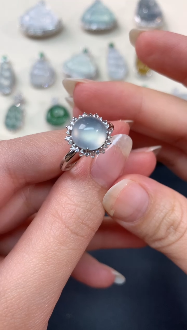 【闪购商品】翡翠戒指18K金镶嵌A122|2999