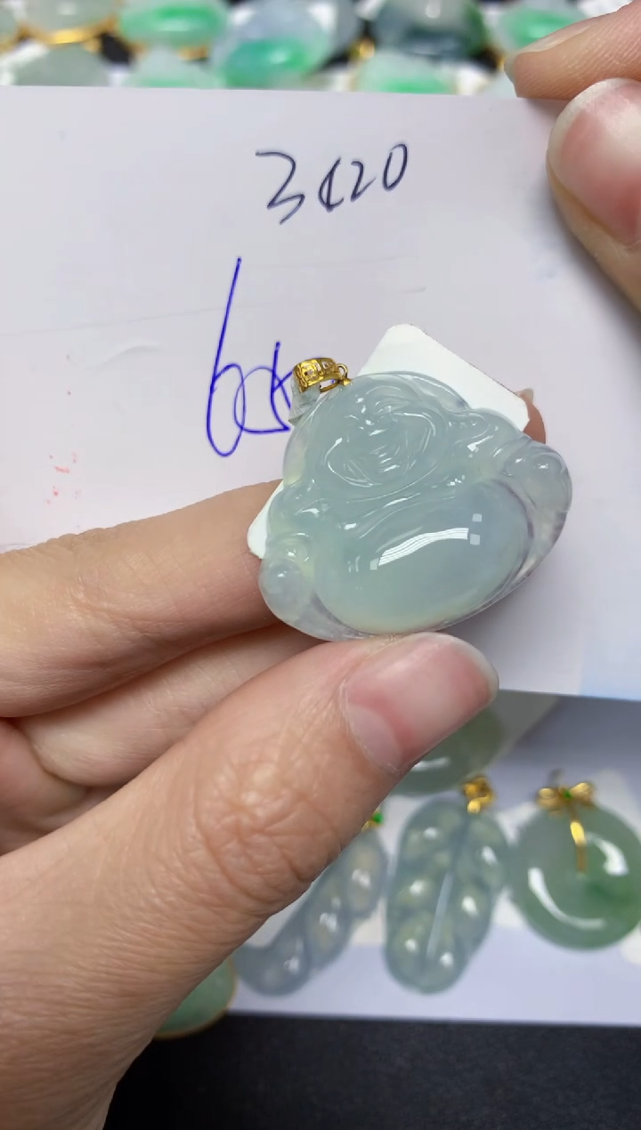 【闪购商品】翡翠颈饰18K金镶嵌天然翡翠A货