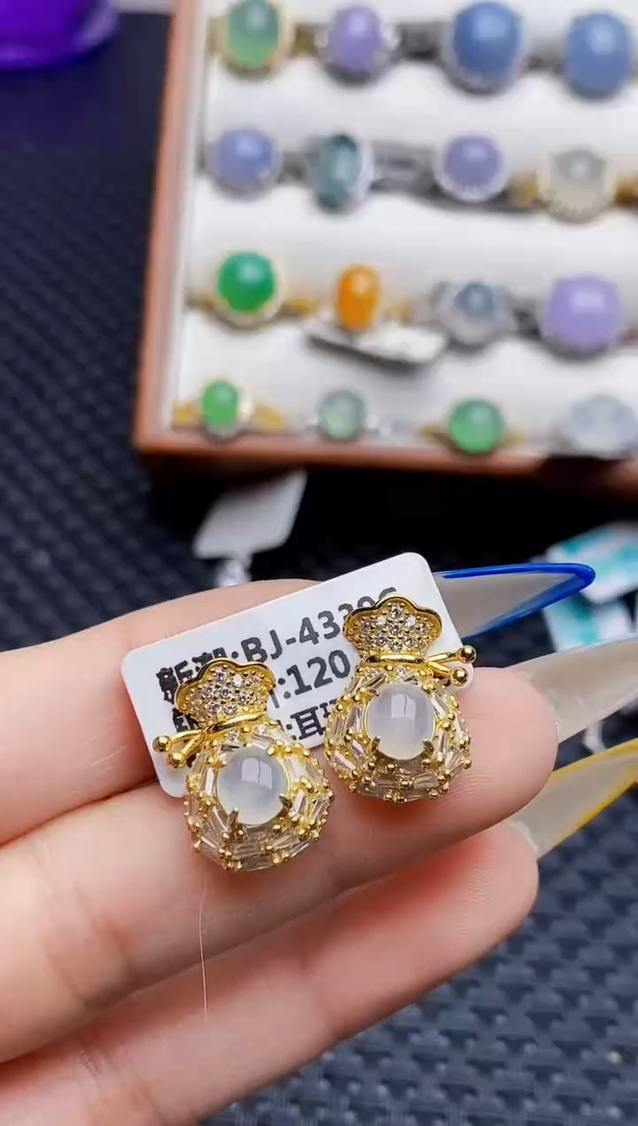 银S925镶嵌戒指翡翠6119