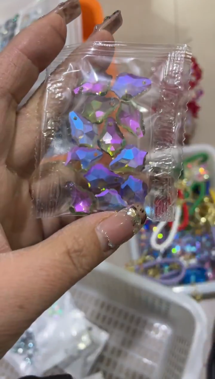 玻璃28104小枫叶12颗魅影紫