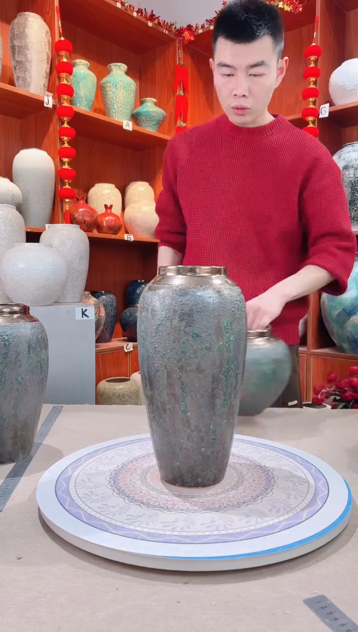 【闪购商品】瓶陶瓷花瓶 无花 青铜大号