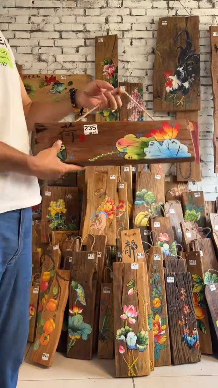 吊坠桃核235号门板画