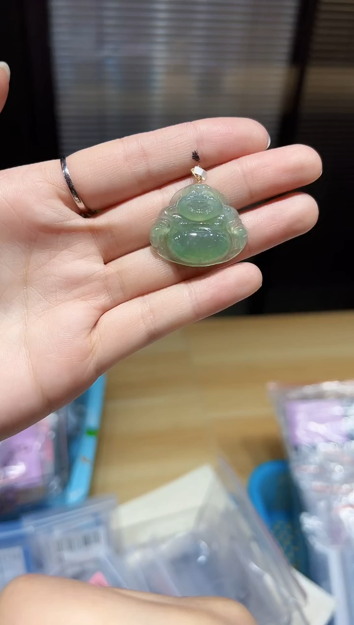 【闪购商品】翡翠颈饰18K金镶嵌GS0511翡翠吊坠