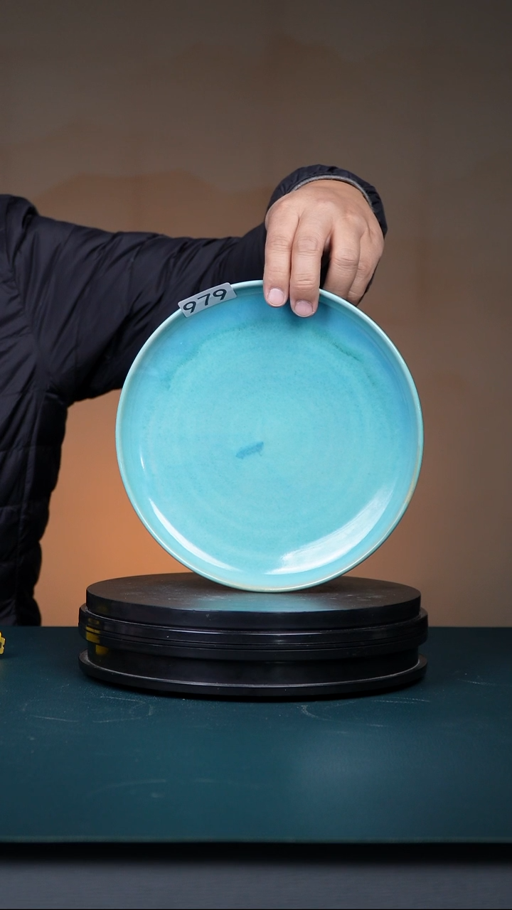 其他瓷979号青绿釉盘  口径22