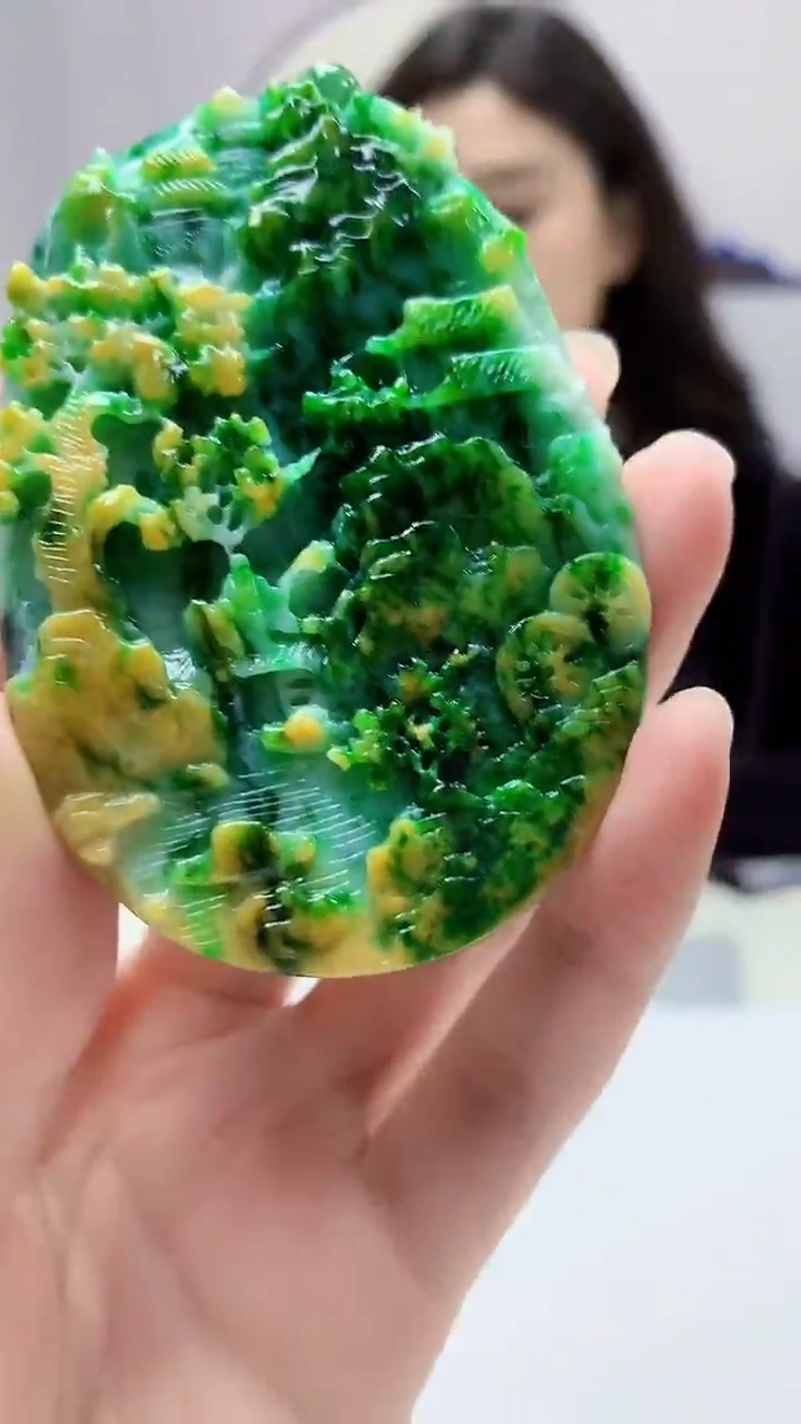 【闪购商品】定制翡翠未镶嵌4829zm-毛货挂件132