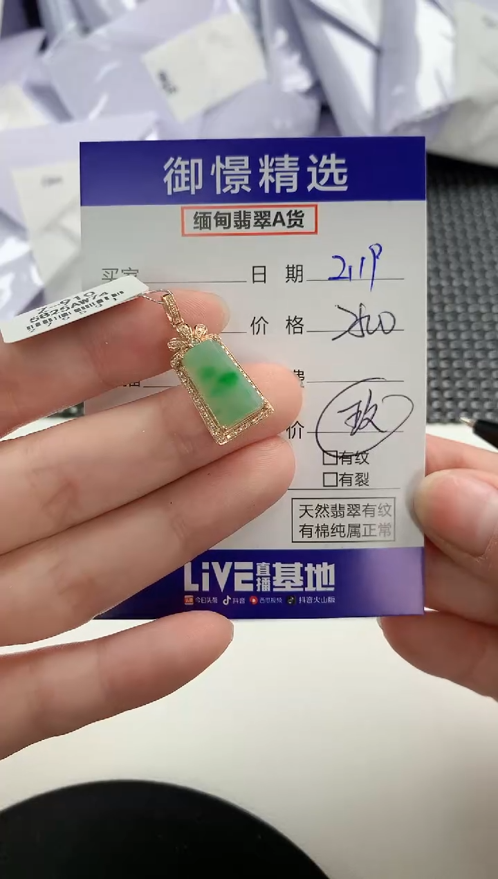 【闪购商品】翡翠颈饰18K金镶嵌55      