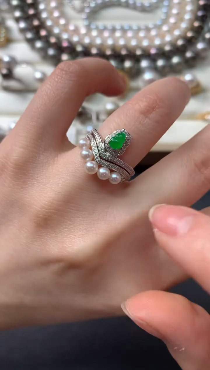 【闪购商品】海水珍珠戒指18K金镶嵌S218|5980