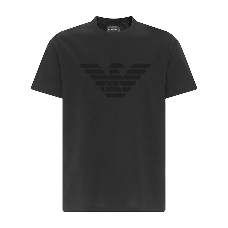 Emporio Armani/安普里奥·阿玛尼奢侈品男士t恤纯色提花圆领短袖