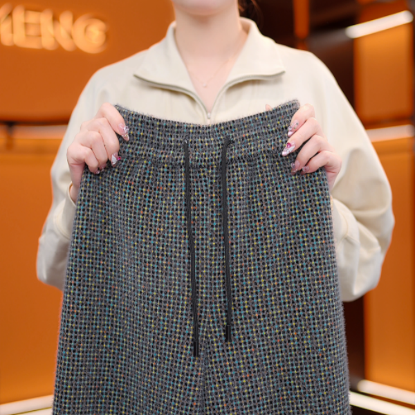 K009燕雀处堂2026新款气质保暖长裤松紧中高腰休闲裤显瘦加厚裤子