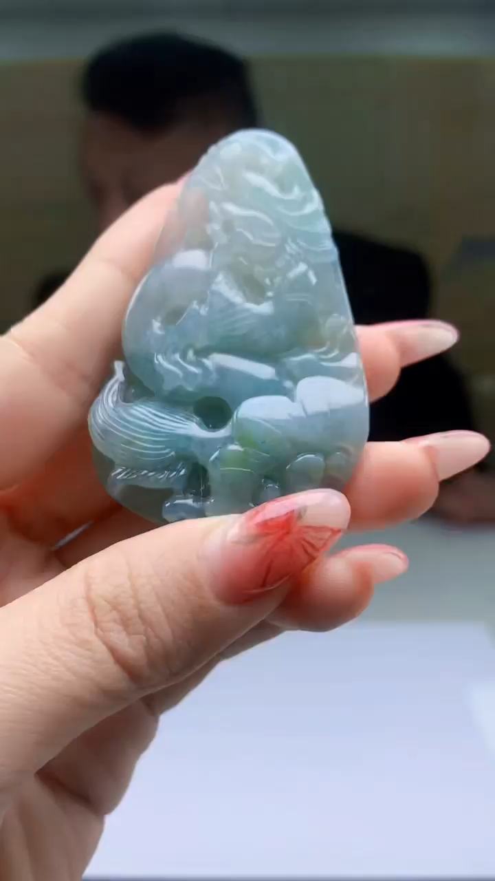 【闪购商品】定制翡翠未镶嵌4969ty-毛货挂件45