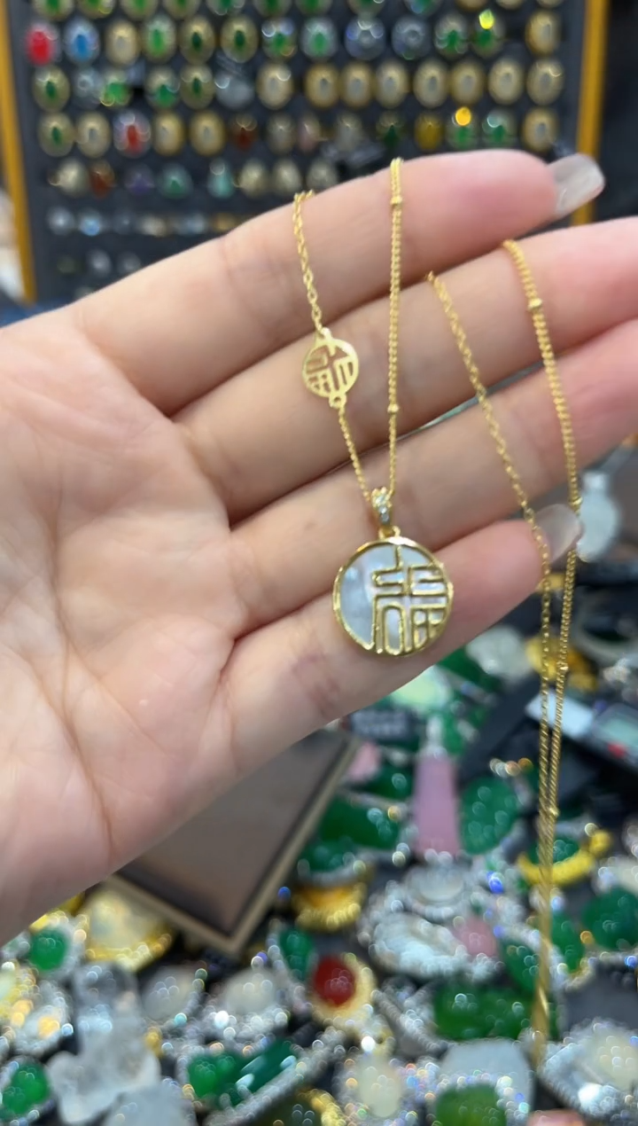 【闪购商品】菱锰矿套链银S925镶嵌贝贝