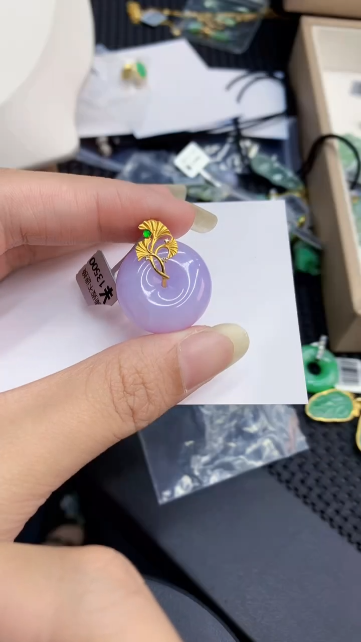 【闪购商品】翡翠颈饰18K金镶嵌000000008