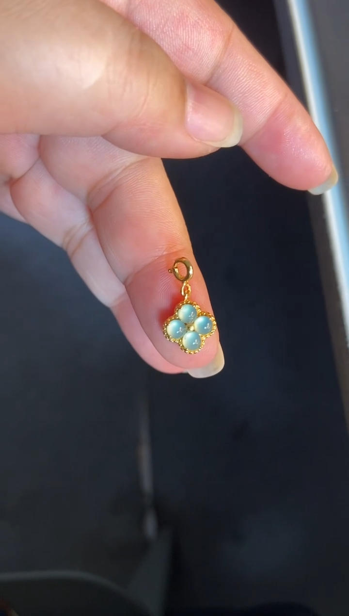 吊坠(不含链)银S925镶嵌翡翠1