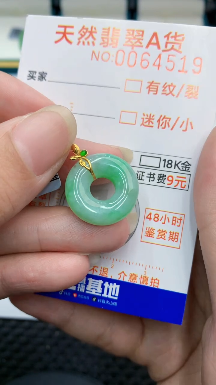 【闪购商品】翡翠颈饰18K金镶嵌            8