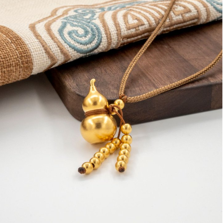 新年上新-Q【流苏葫芦编绳吊坠】（含绳）足金999精工5D