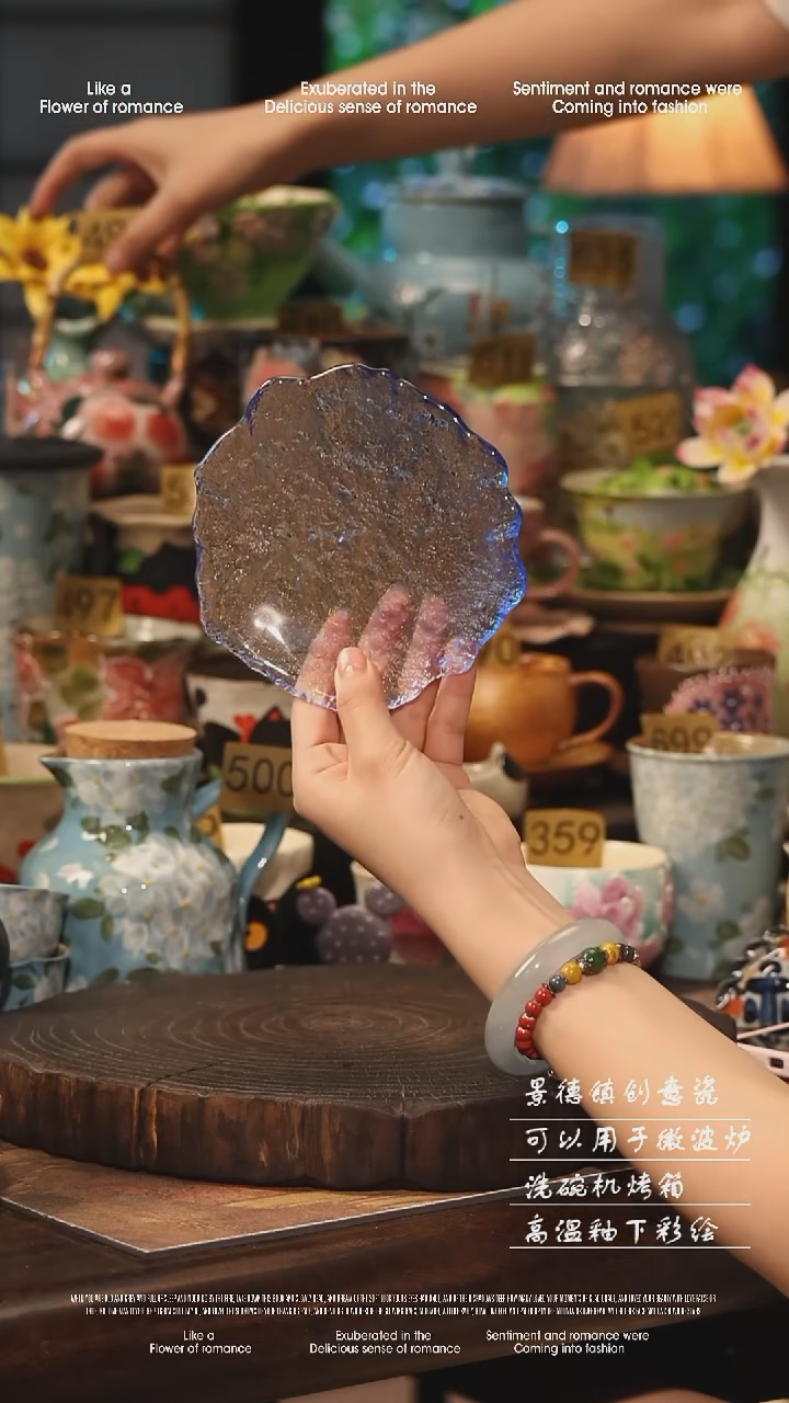 陶瓷景德镇高温釉下彩手工手绘款式