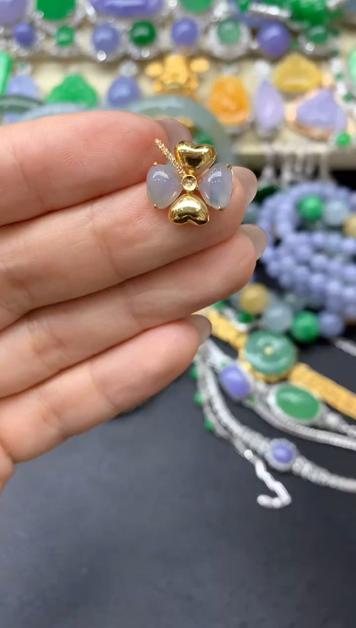 【闪购商品】翡翠颈饰18K金镶嵌44-中国好珍宝