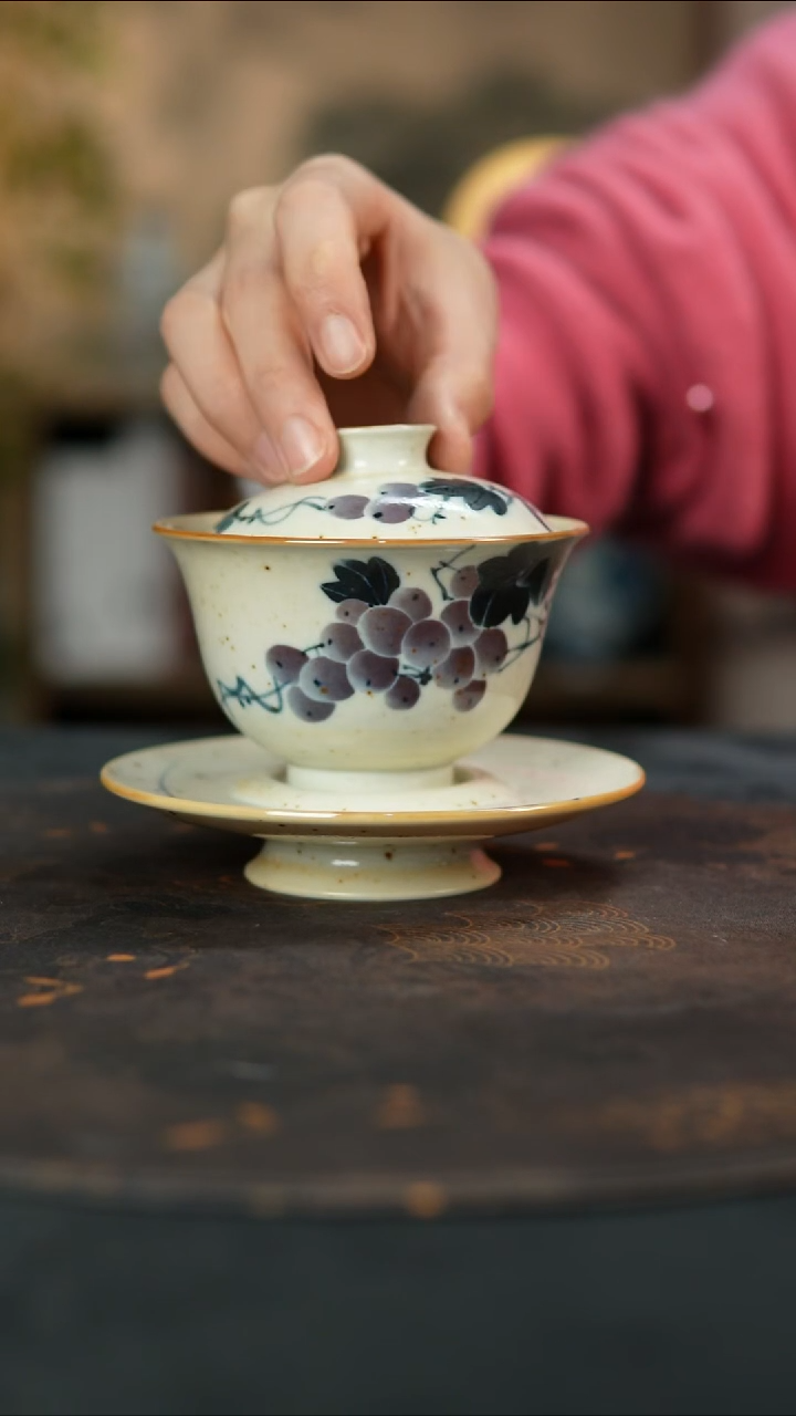 景德镇陶瓷杯碗柴烧多人
