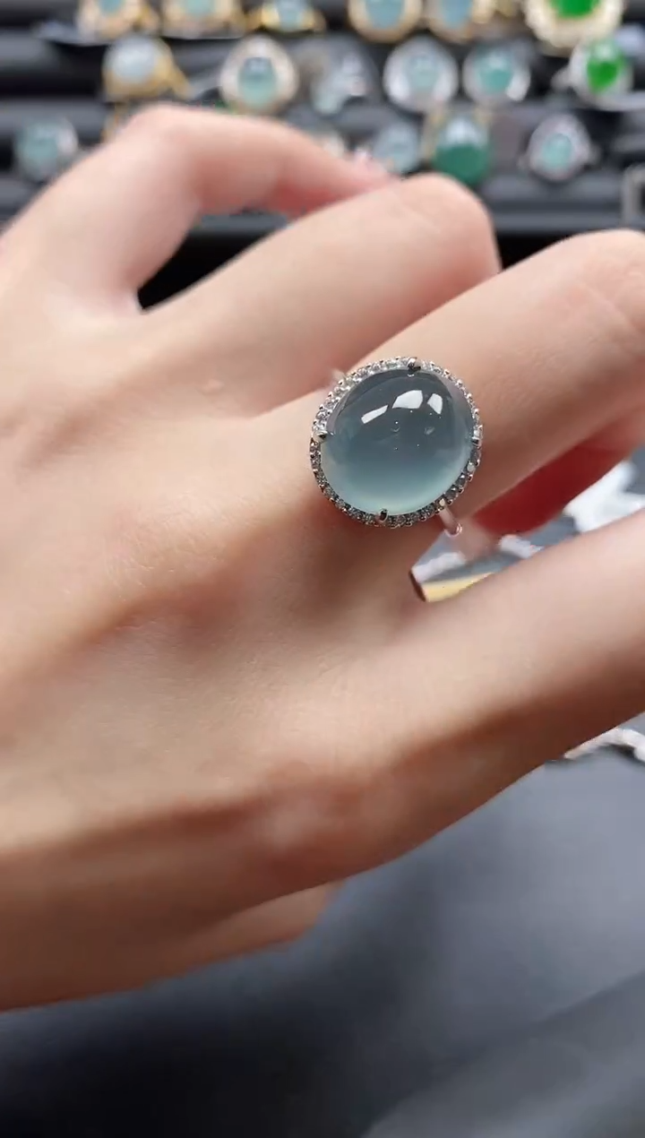 【闪购商品】翡翠戒指银S925镶嵌1111