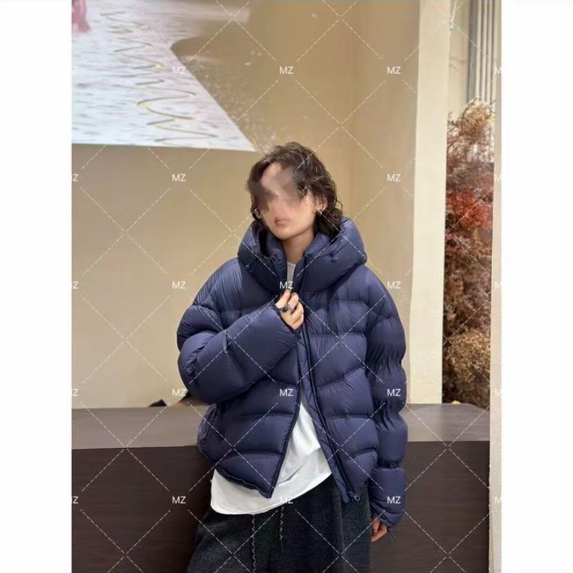 25年新款冬季保暖女士连帽立领90白鸭绒羽绒服