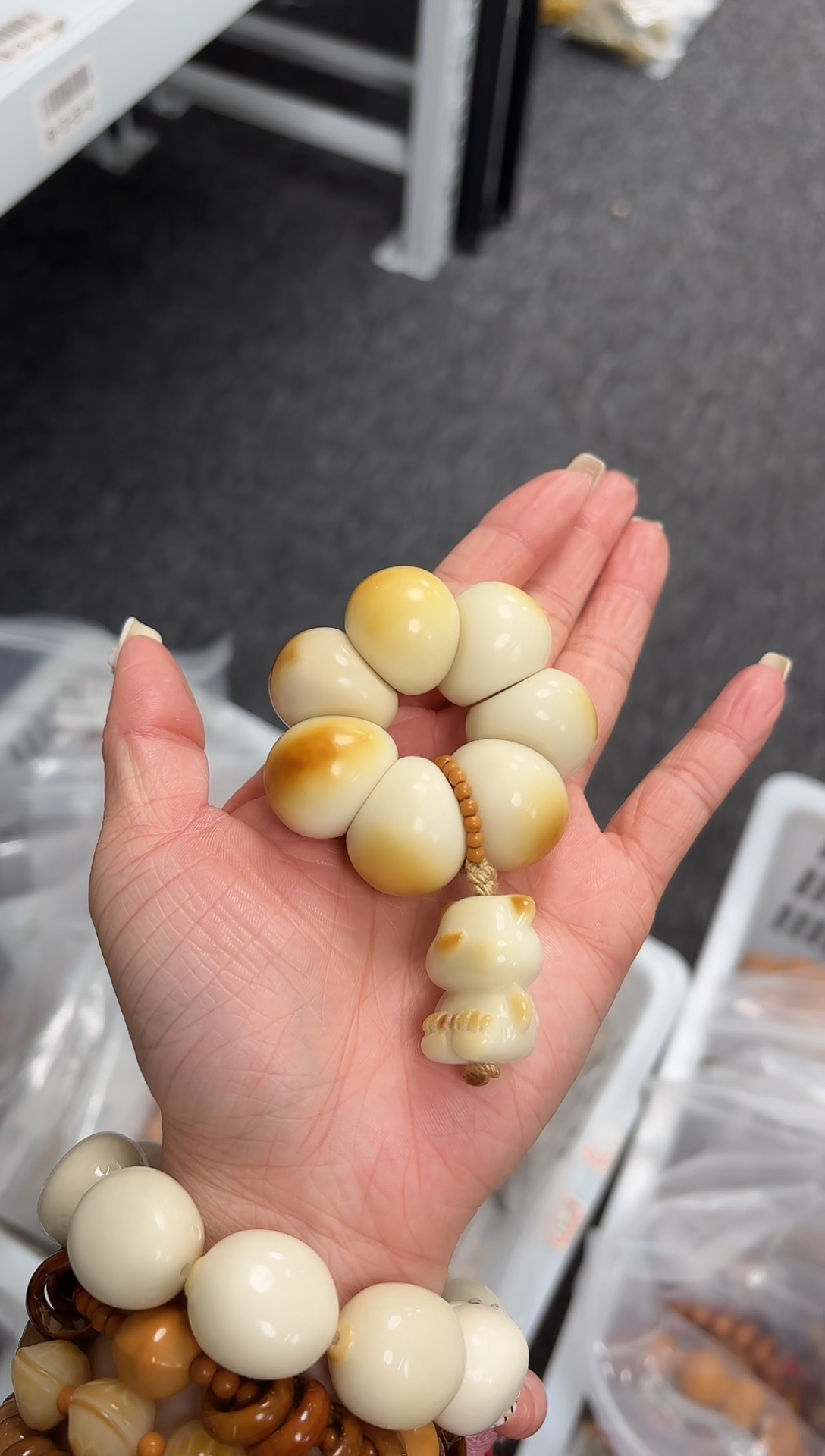 手串菩提根/象牙果舞乐23-25mm象牙果微碳烤蒜瓣手捻@@CP113-2364