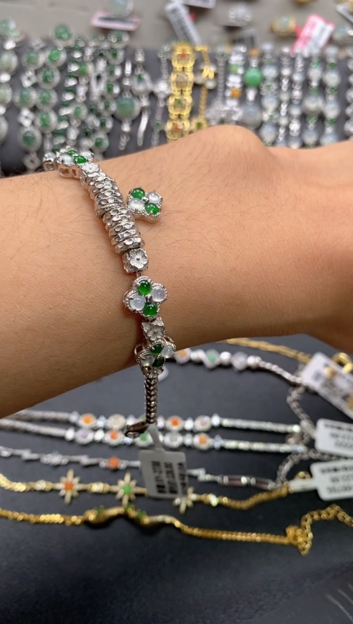 【闪购商品】翡翠戒指银S925镶嵌11111--1