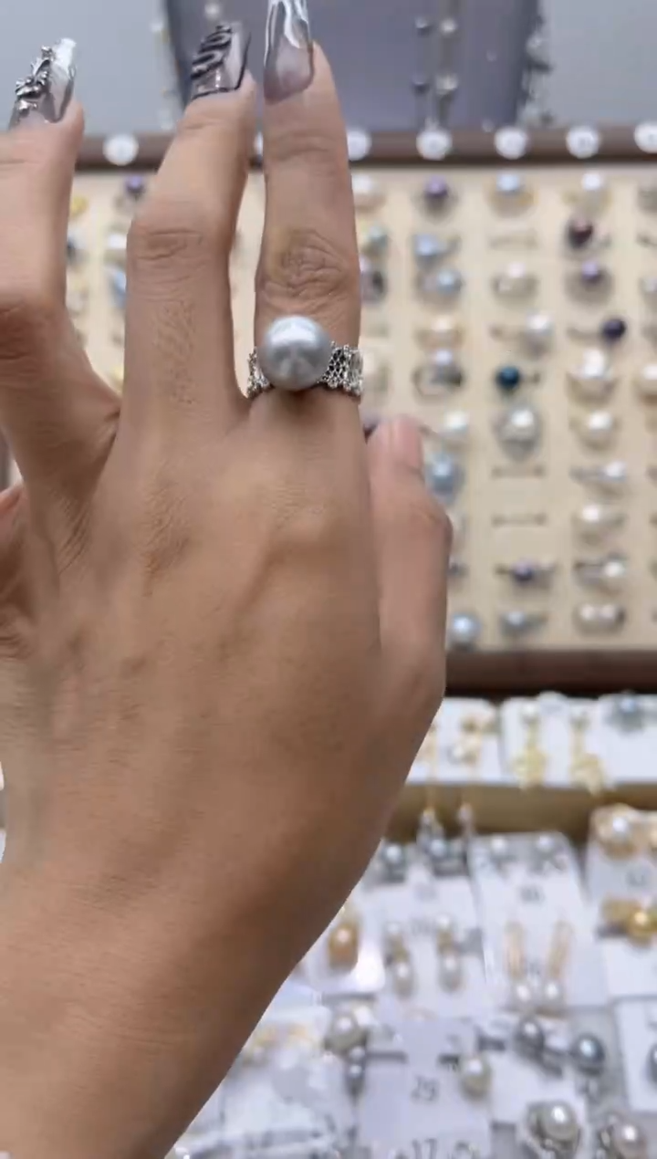 【闪购商品】淡水珍珠戒指合金27