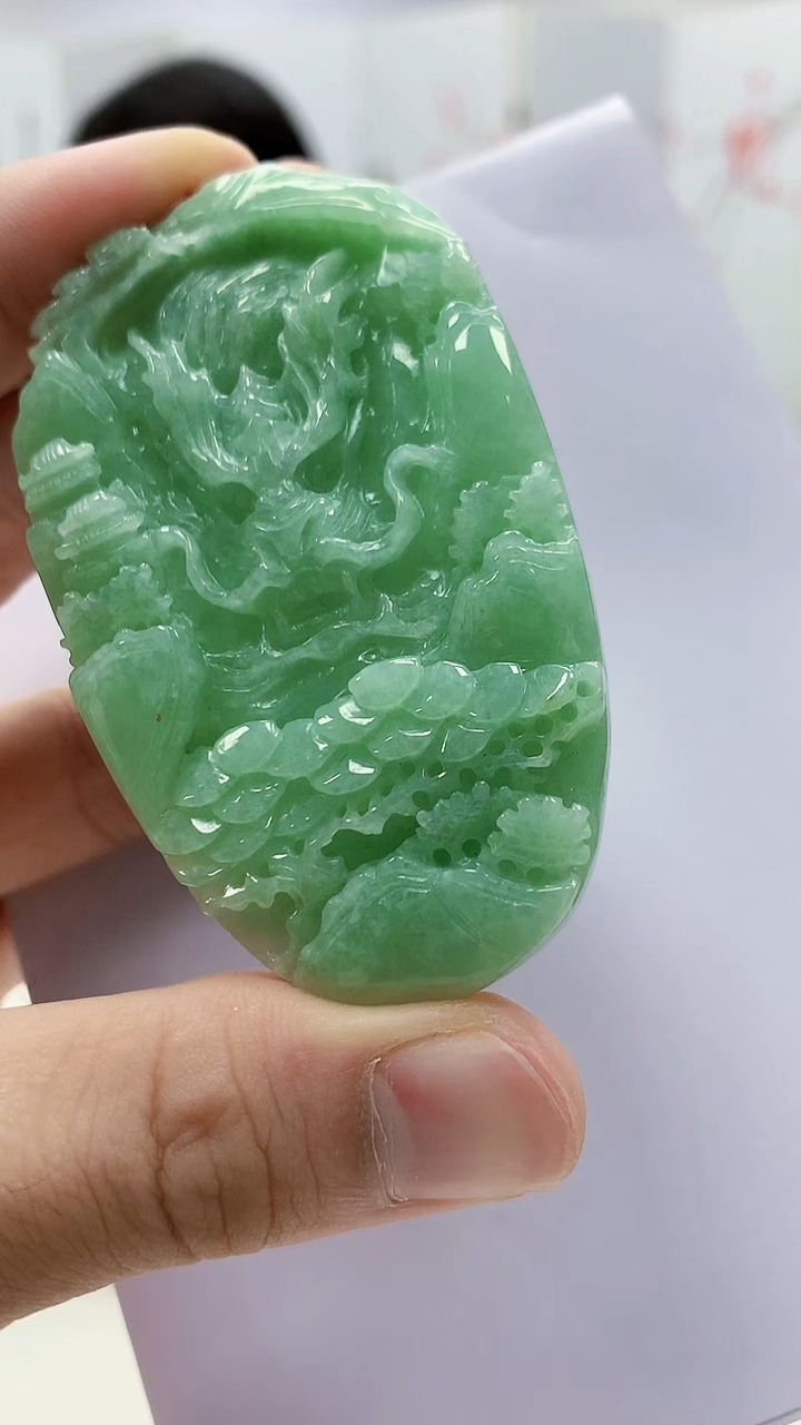 未镶嵌定制翡翠4812bb-毛货挂件42